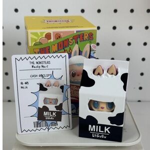 THE MONSTERS Wacky Mart Series Milk Labubu Figurine